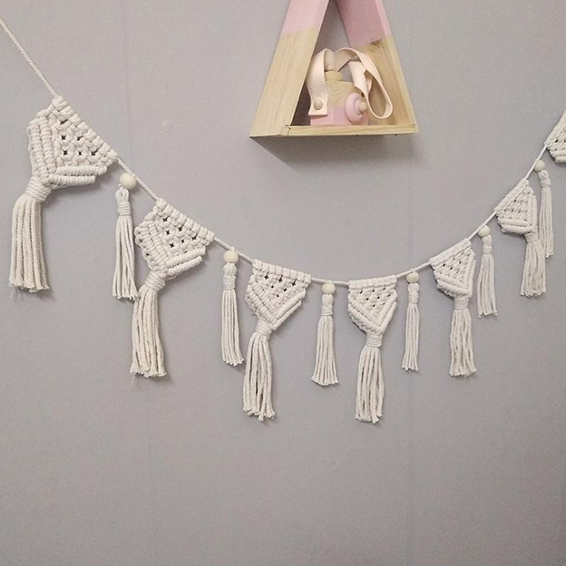 Macrame Fringed Woven Wall Hanging