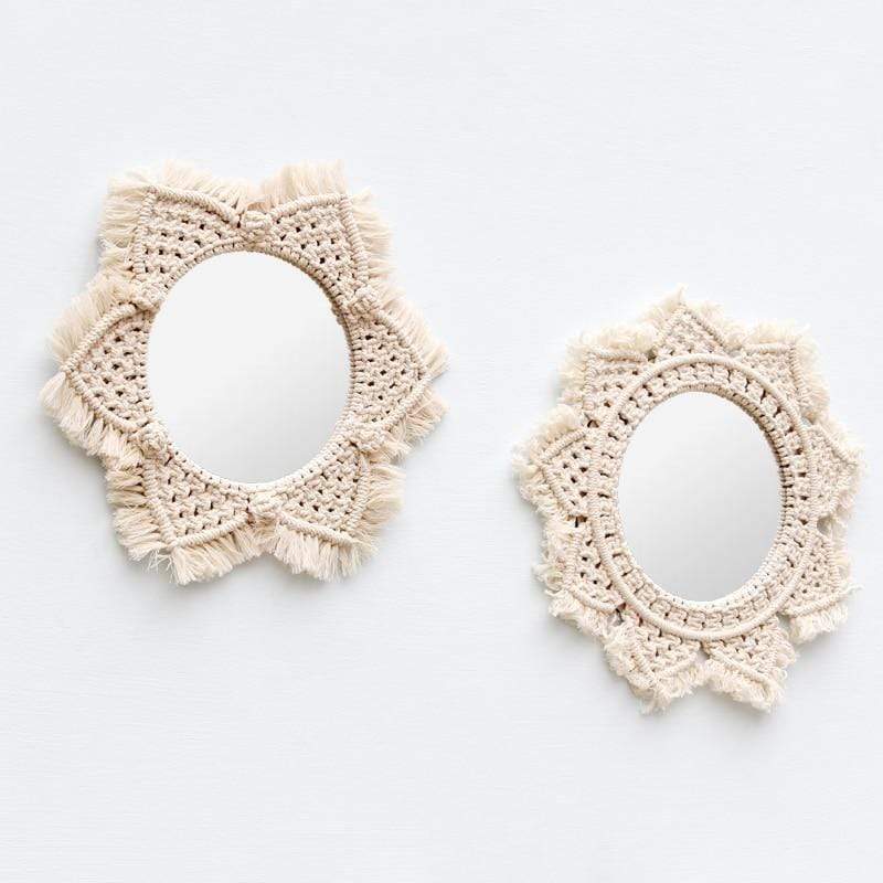 Dahlia Cotton Macrame Mirror