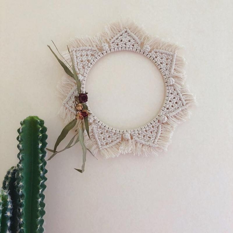 Dahlia Cotton Macrame Mirror