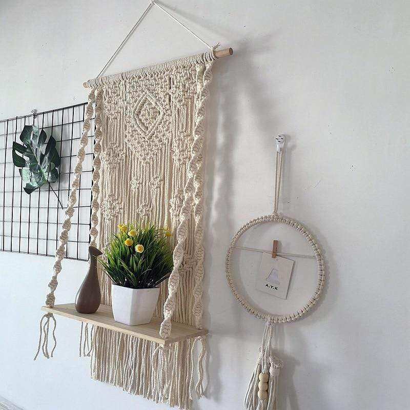 Macrame Plant Shelf & Pot Holder