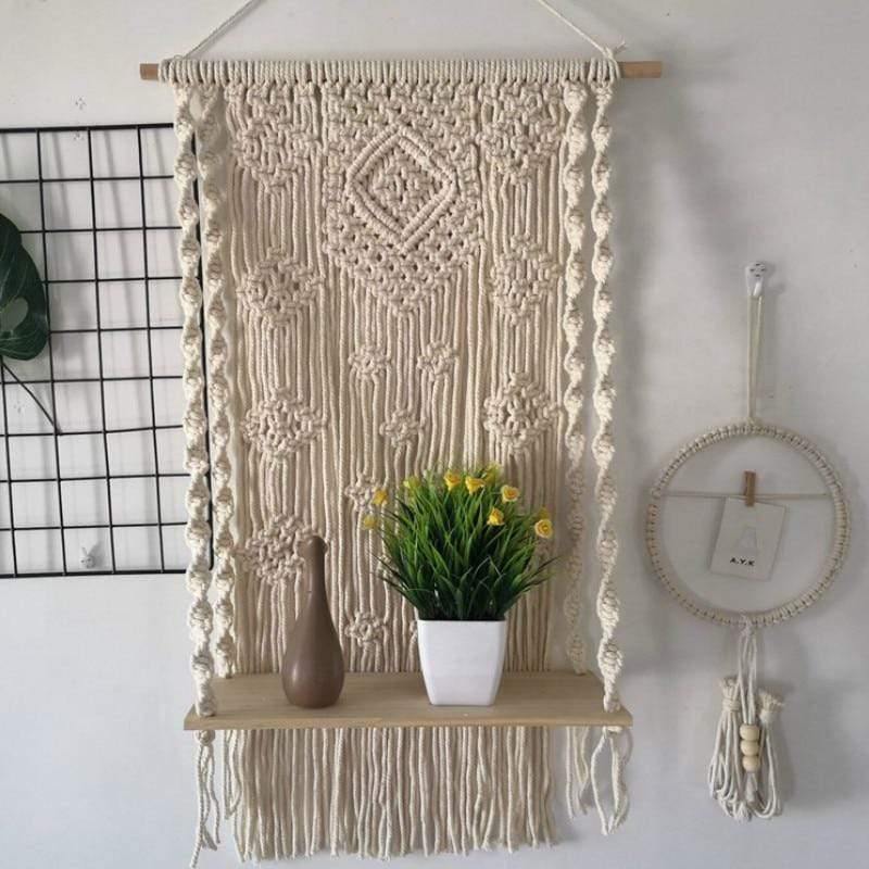 Macrame Plant Shelf & Pot Holder