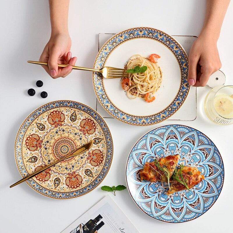 Mandala Ceramic Plates