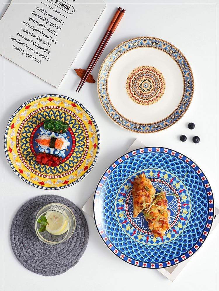Mandala Ceramic Plates