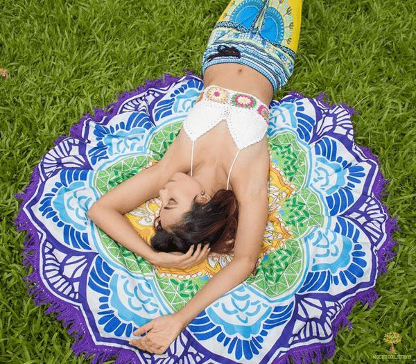 Lotus Mandala Round Mat