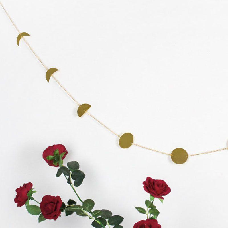 Metal Moon Phases Banner