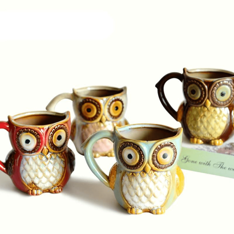 Owl Ceramic Mug (4 Styles)