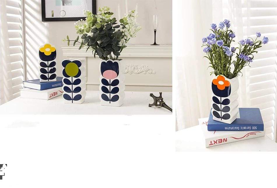 Multicolored Floral Vases