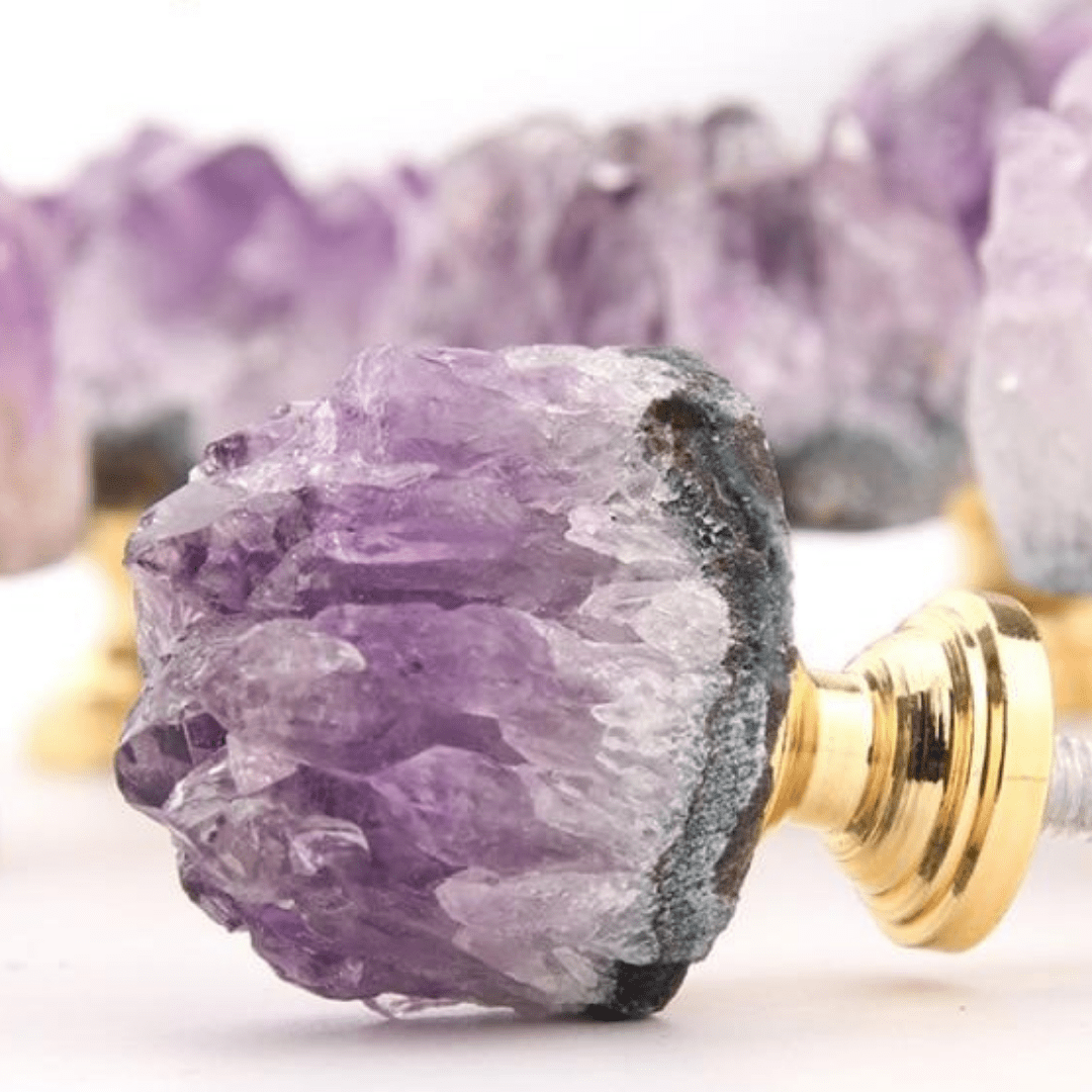 Natural Amethyst Stone Handle