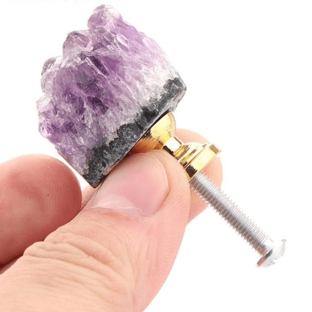 Natural Amethyst Stone Handle