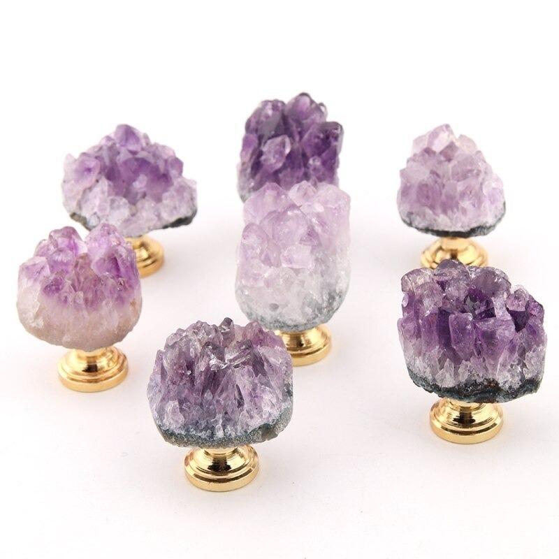 Natural Amethyst Stone Handle