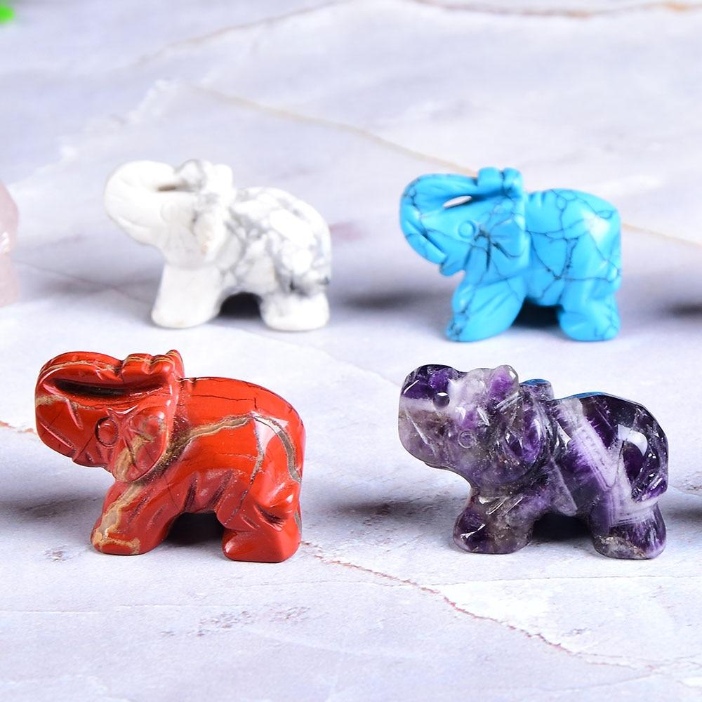 Elephant Carved Natural Crystal