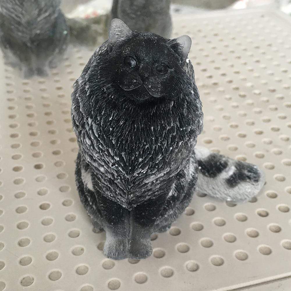 Natural Crystal Lady Cat Carving