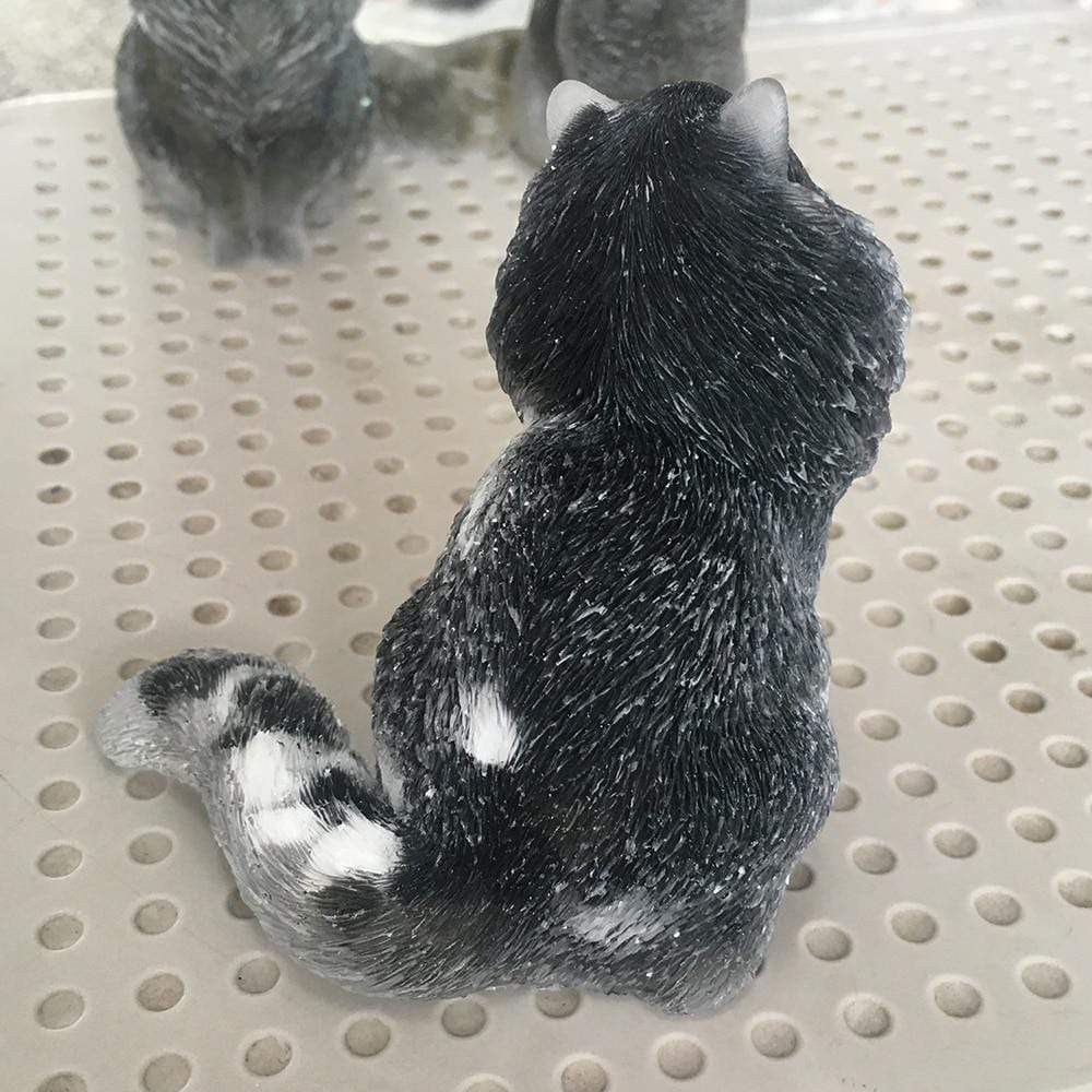 Natural Crystal Lady Cat Carving