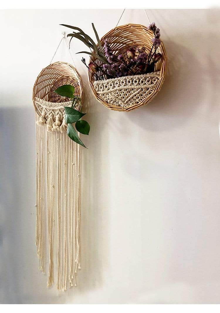 Natural Rattan Wall Shelf