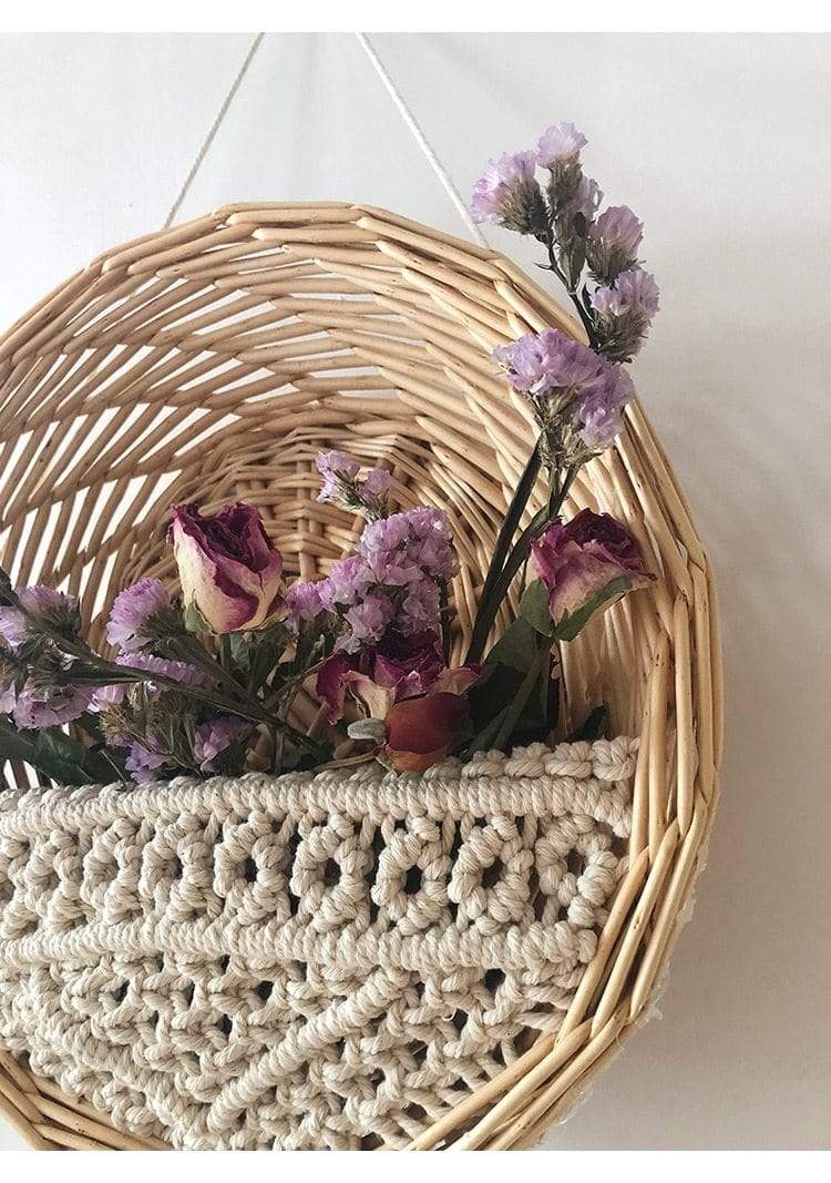 Natural Rattan Wall Shelf