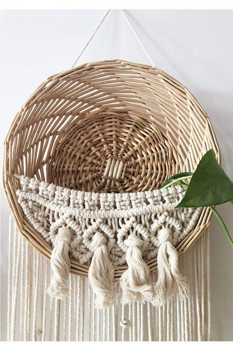 Natural Rattan Wall Shelf