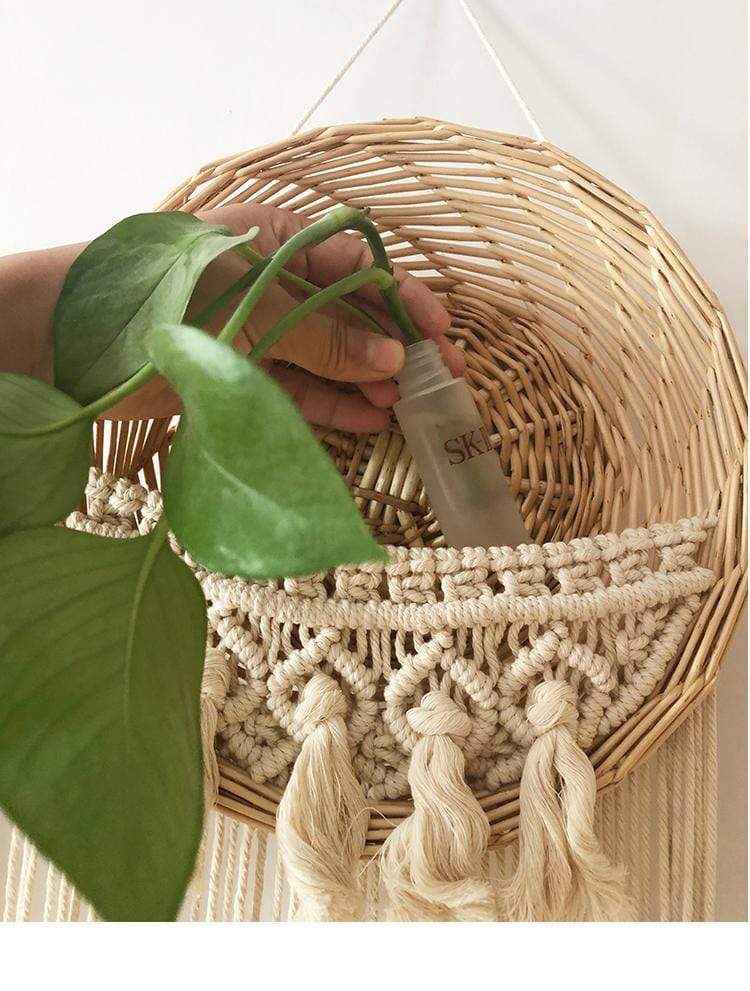 Natural Rattan Wall Shelf