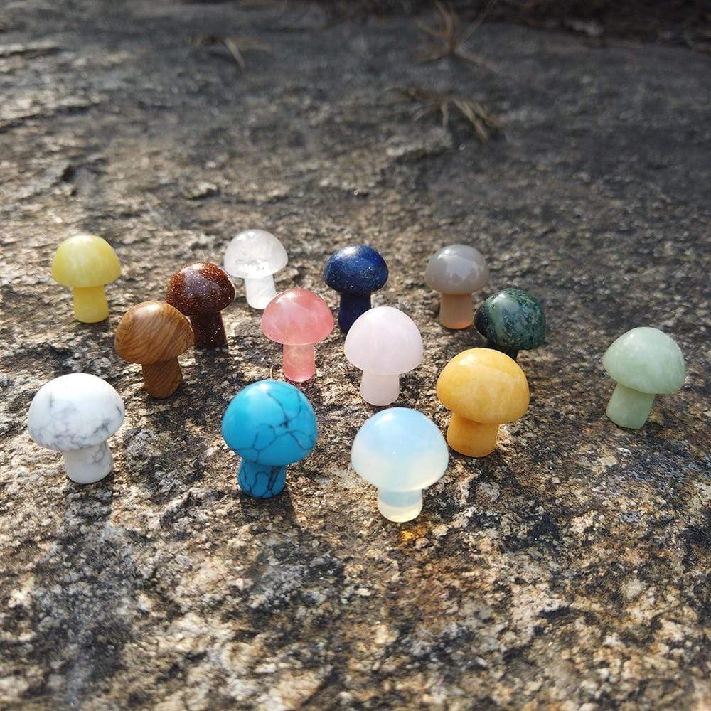 Natural Stone Mini Mushrooms