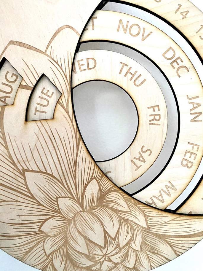 Oriental Moon Shaped Calendar