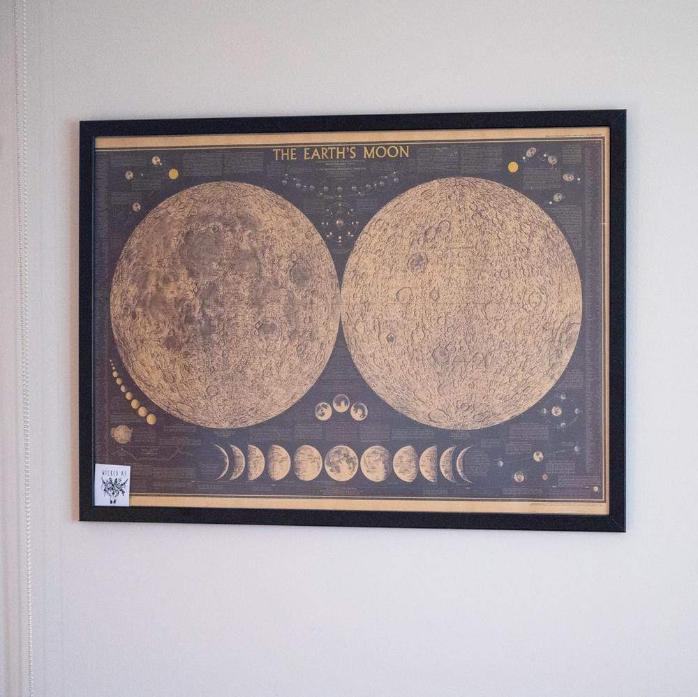 Earth's Moon Vintage Poster