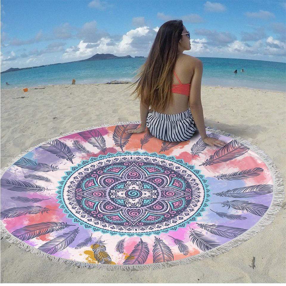 Feather BOHO Beach Towel
