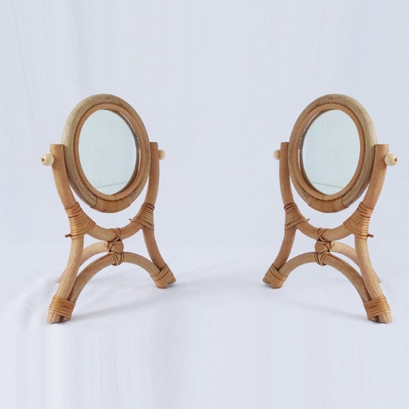 Rattan Handmade Table Mirror