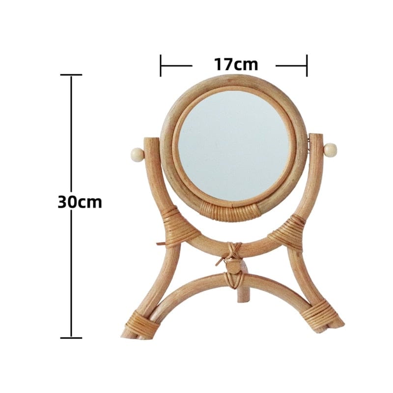 Rattan Handmade Table Mirror