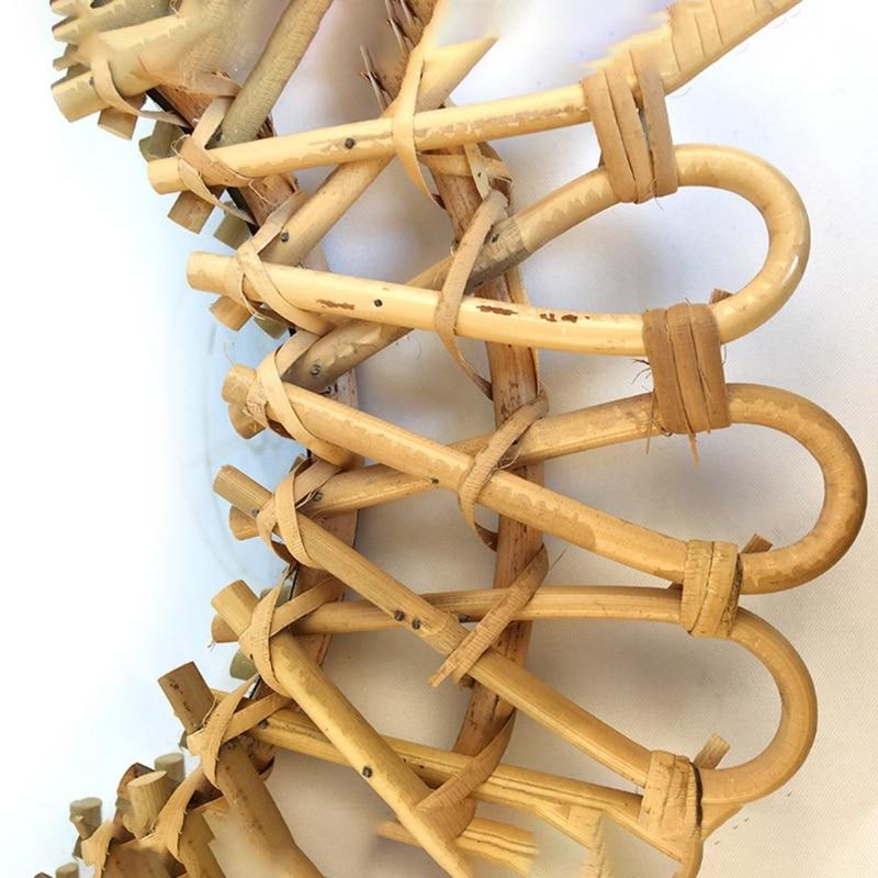 Rattan Round Hanging Mirror