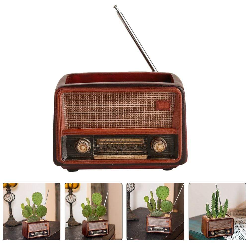 Retro Radio Planter Pot