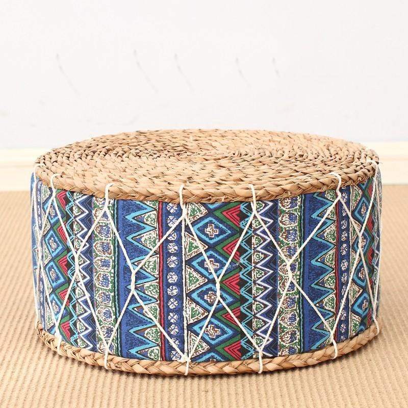Round Straw Handmade Meditation Stool