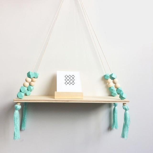 Nordic Beaded Wood Shelf