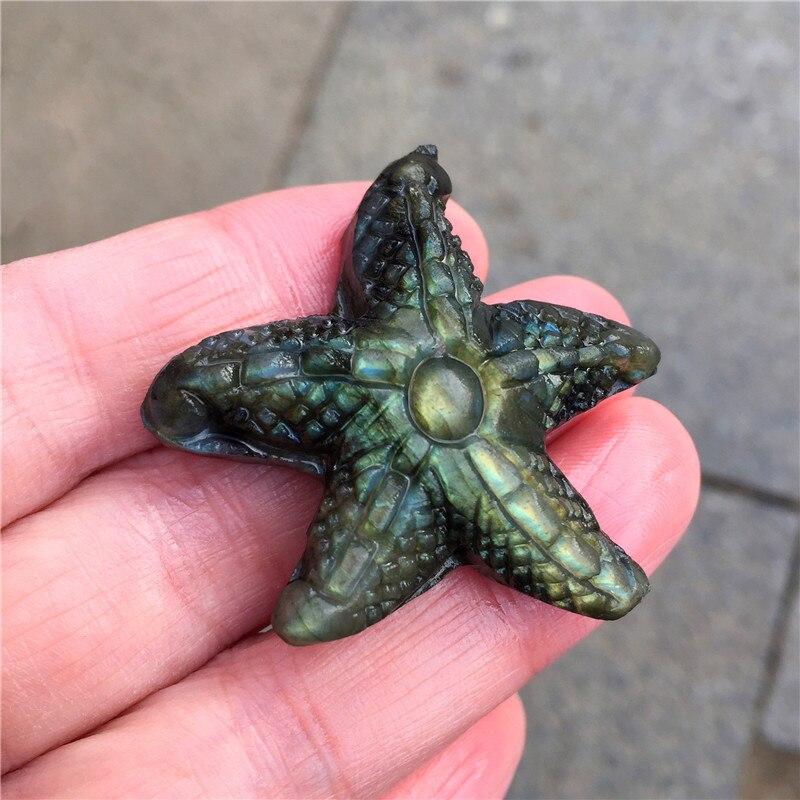 Labradorite Starfish Carving