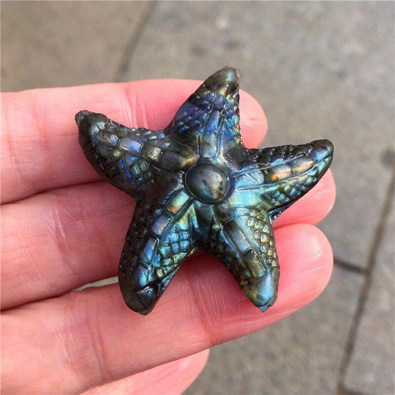 Labradorite Starfish Carving