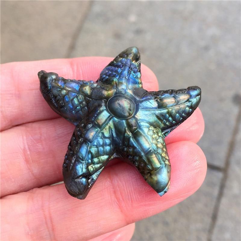 Labradorite Starfish Carving