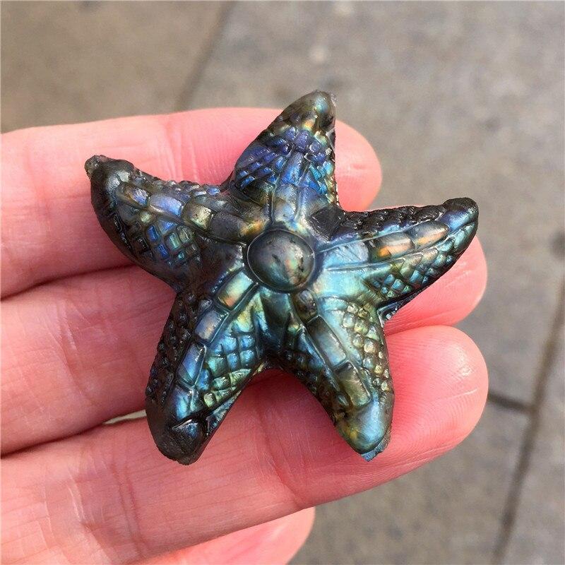 Labradorite Starfish Carving