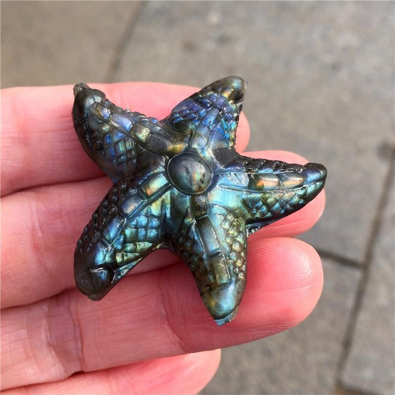 Labradorite Starfish Carving