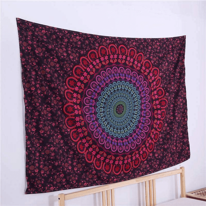 Floral Mandala Wall Tapestry
