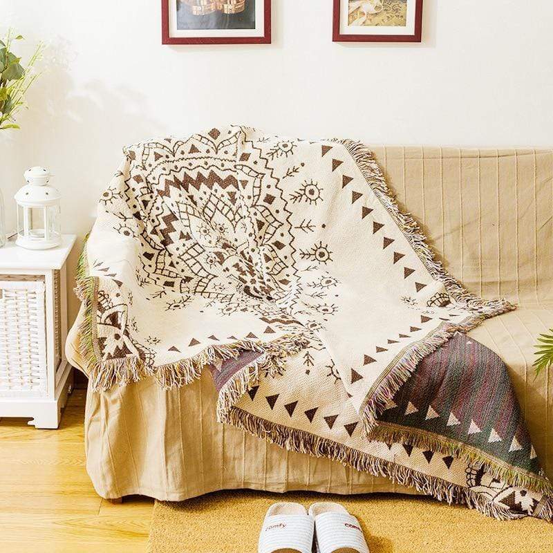 Bloom Mandala Cotton Throw