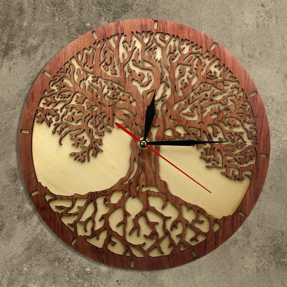 Tree of Life Wooden Clock