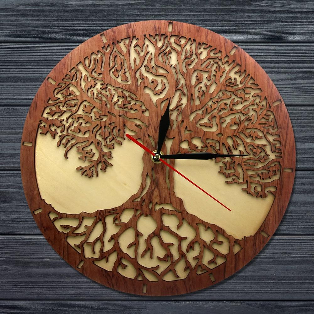 Tree of Life Wooden Clock