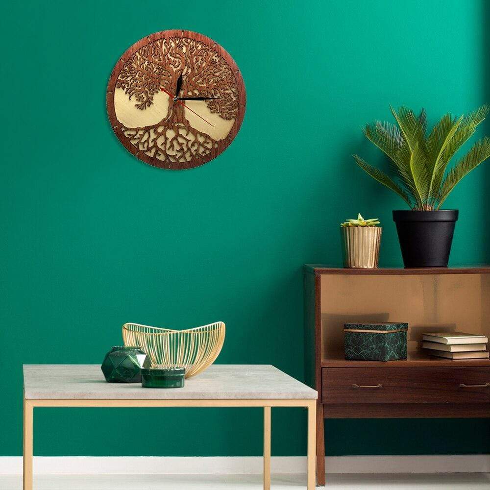 Tree of Life Wooden Clock