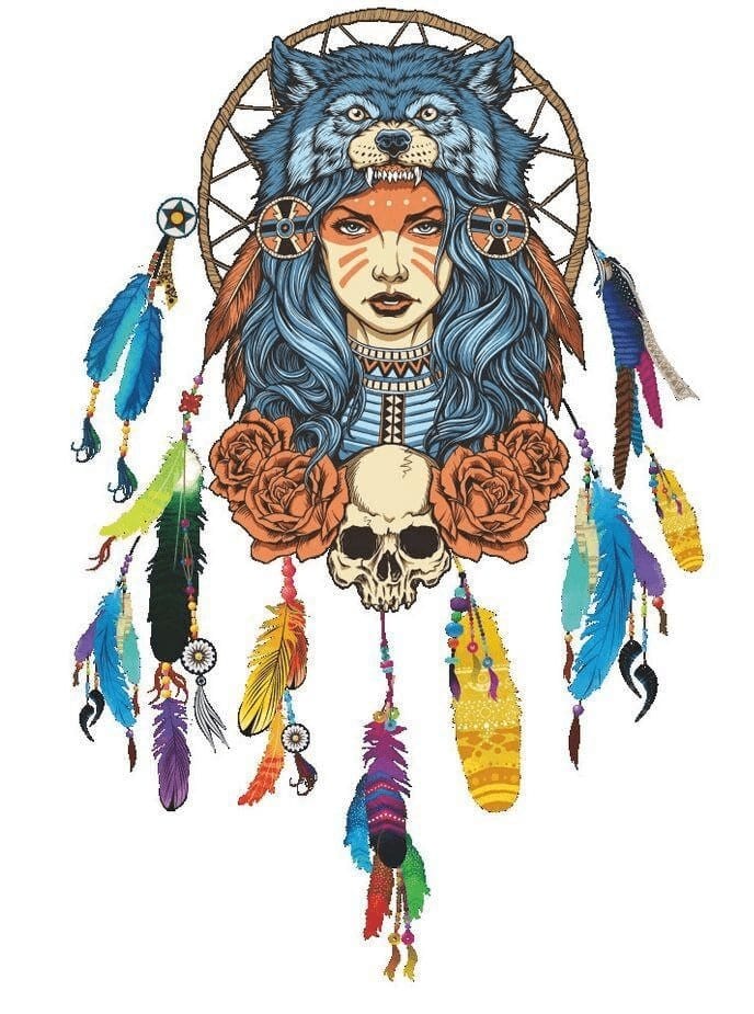 Alternative Wolf Girl Wall Sticker