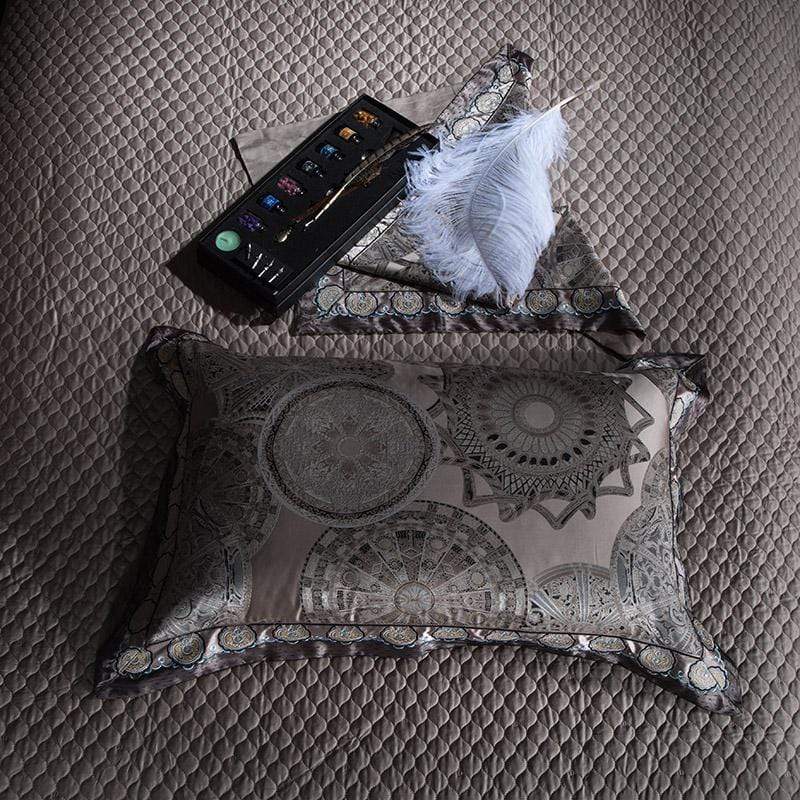 Wynn Luxury Silver Duvet Cover & Shams 600tc