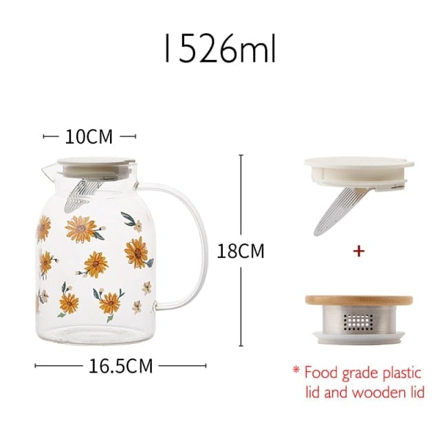 All-Over Sunflower Glass Three Piece Set