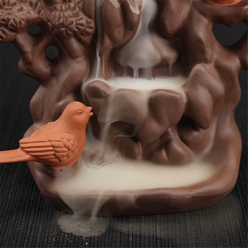 Forest Birds Backflow Incense Burner