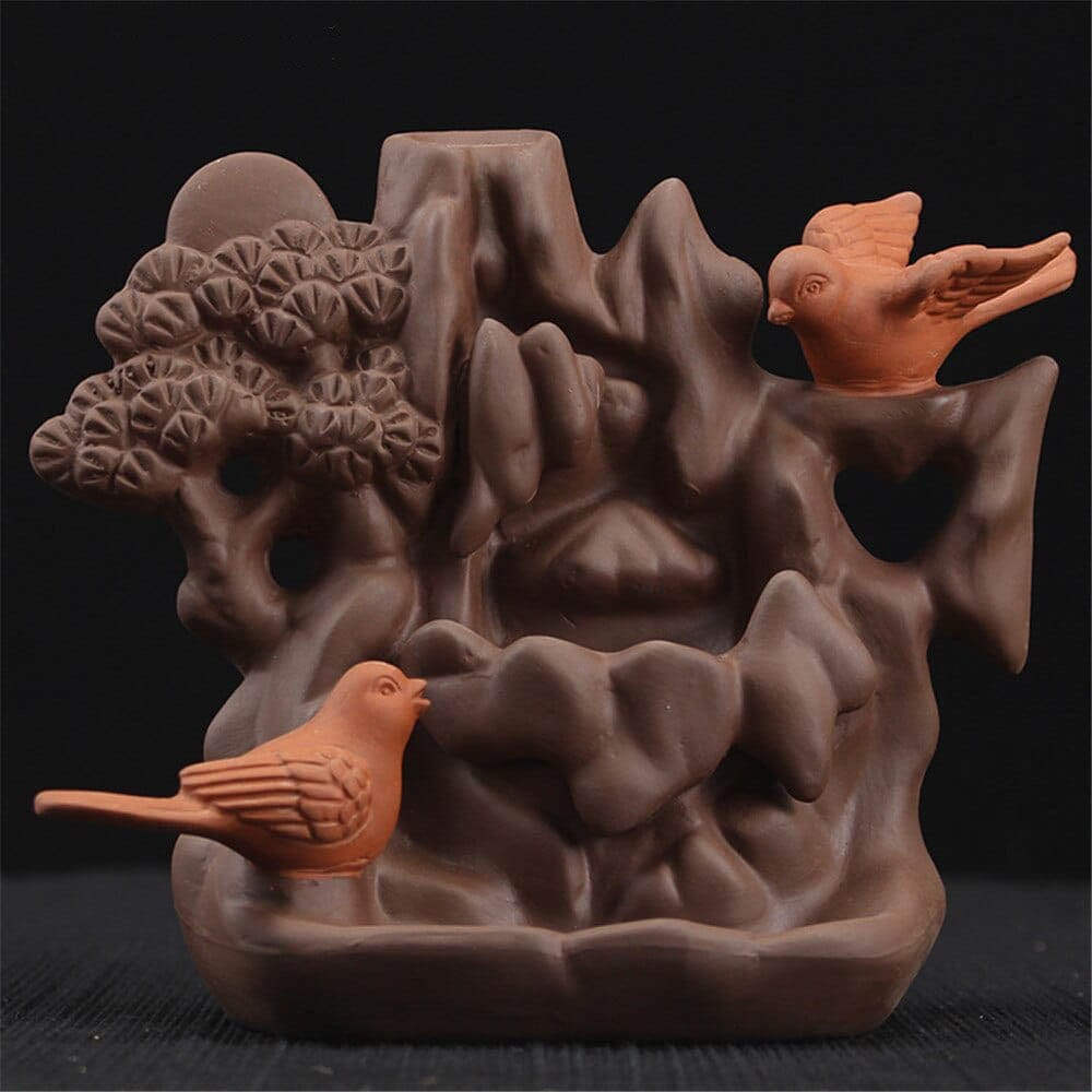Forest Birds Backflow Incense Burner