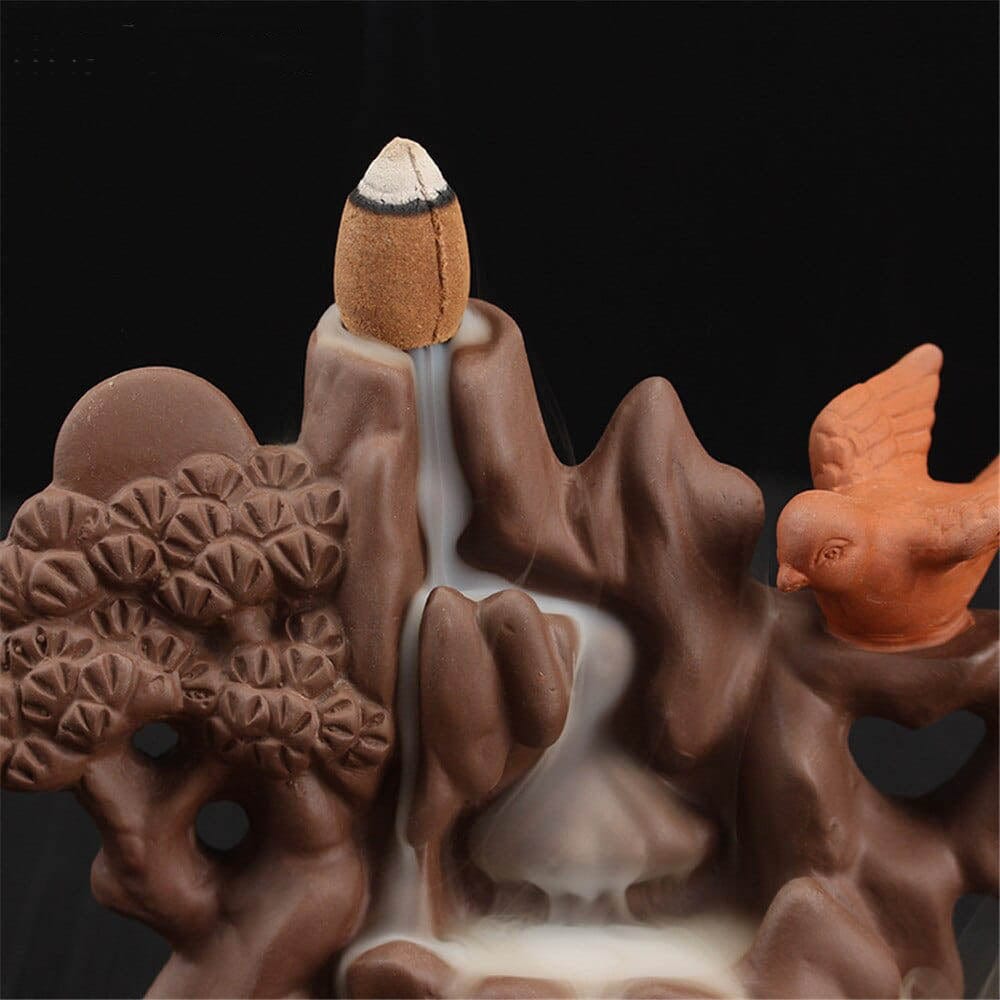 Forest Birds Backflow Incense Burner