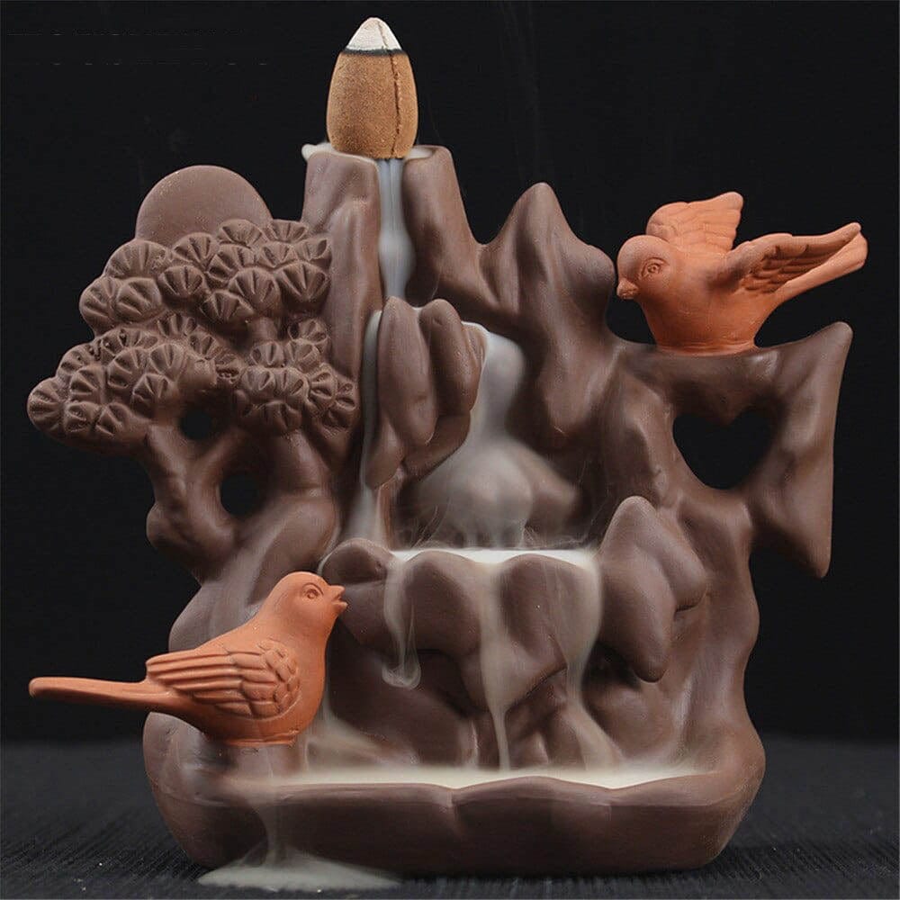 Forest Birds Backflow Incense Burner