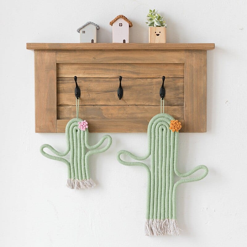 Cactus Macramé Wall Decor