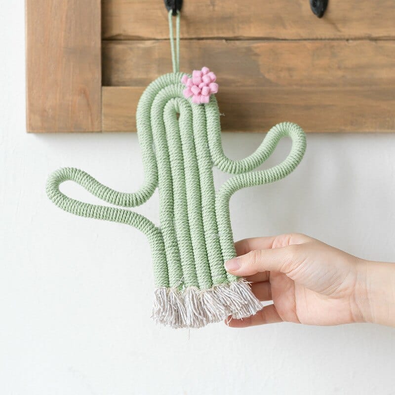 Cactus Macramé Wall Decor